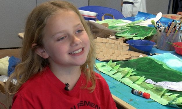 Spring break camp teaches kids manners along with art