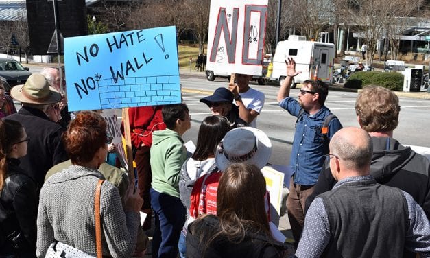Protests erupt over border wall