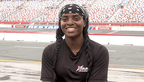 Brehanna Daniels jumps over barriers to make NASCAR history