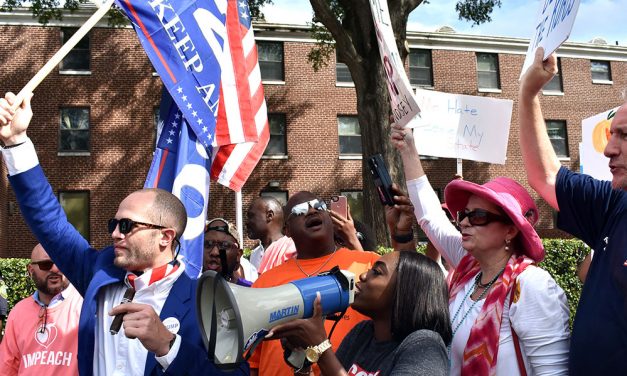 Protests erupt as Trump visits Benedict College