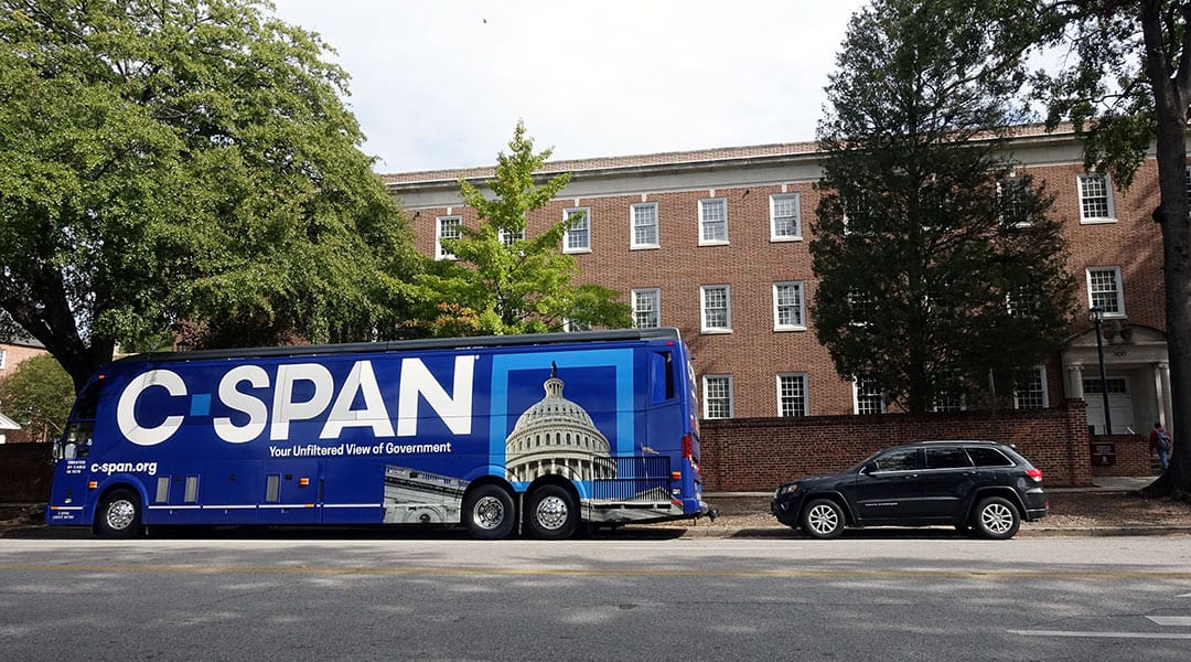 C-SPAN bus brings 2020 Battleground States Tour to Columbia
