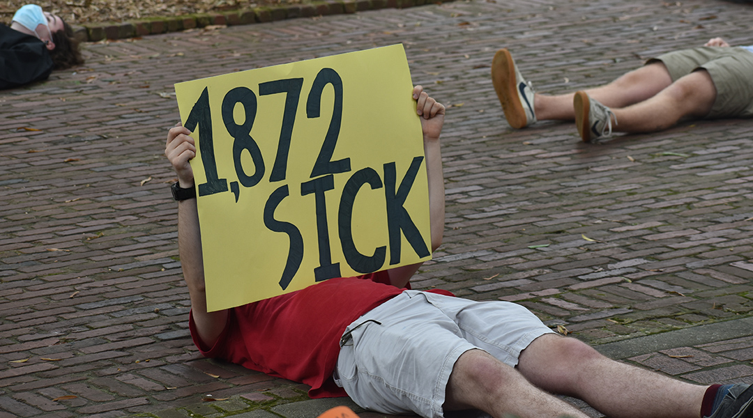 USC students protest the university’s COVID-19 response