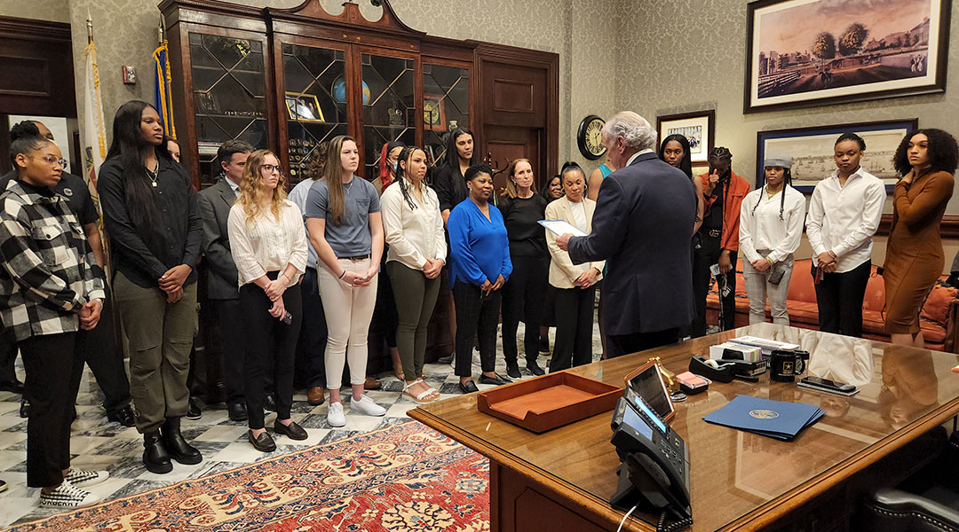 Gamecock women’s basketball team honored at the State House