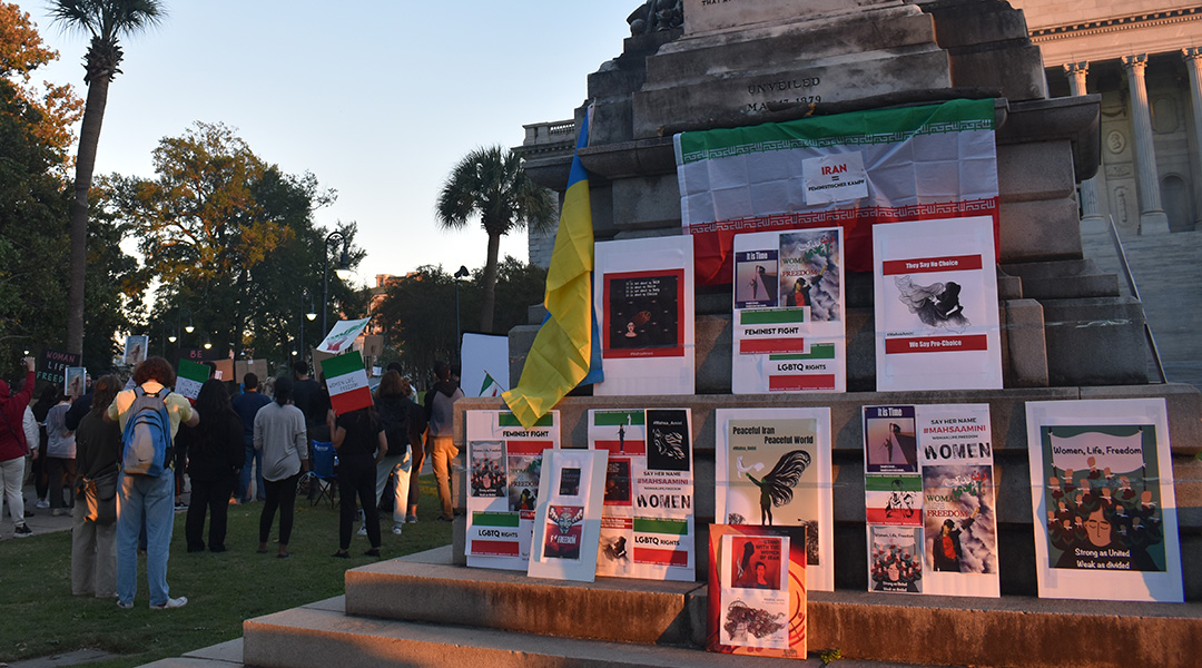 USC’s Iranian student group gathers at Statehouse for ‘women, life, freedom’