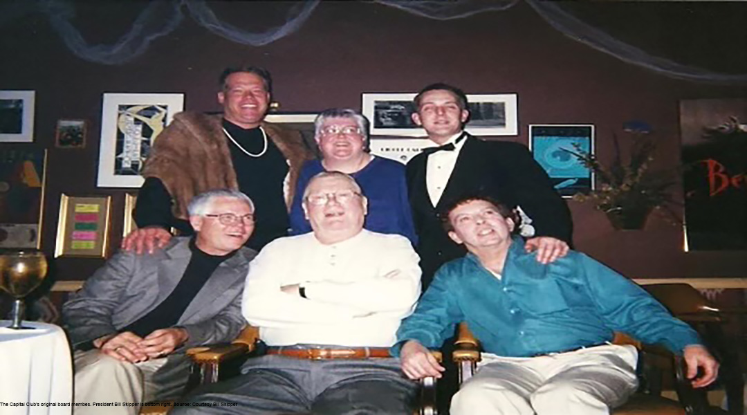The original board members of the Capital Club. Bill Skipper, president since 1980, is bottom right.