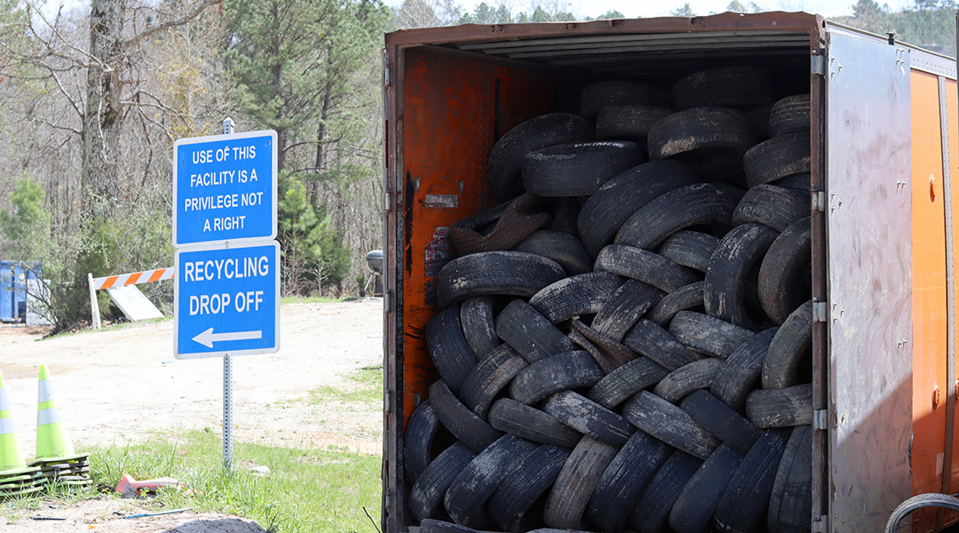 Tires being stored