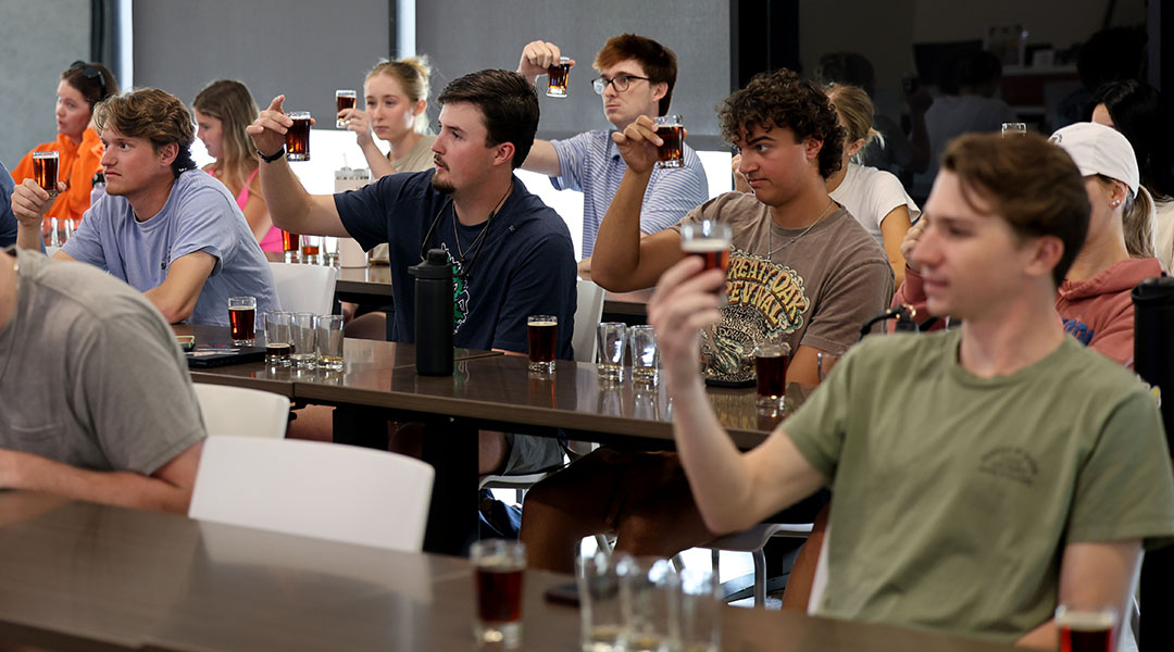 Wait, students are branding, brewing and tasting?