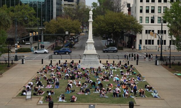 ‘Reach toward the Statehouse’: yoga in an unlikely place